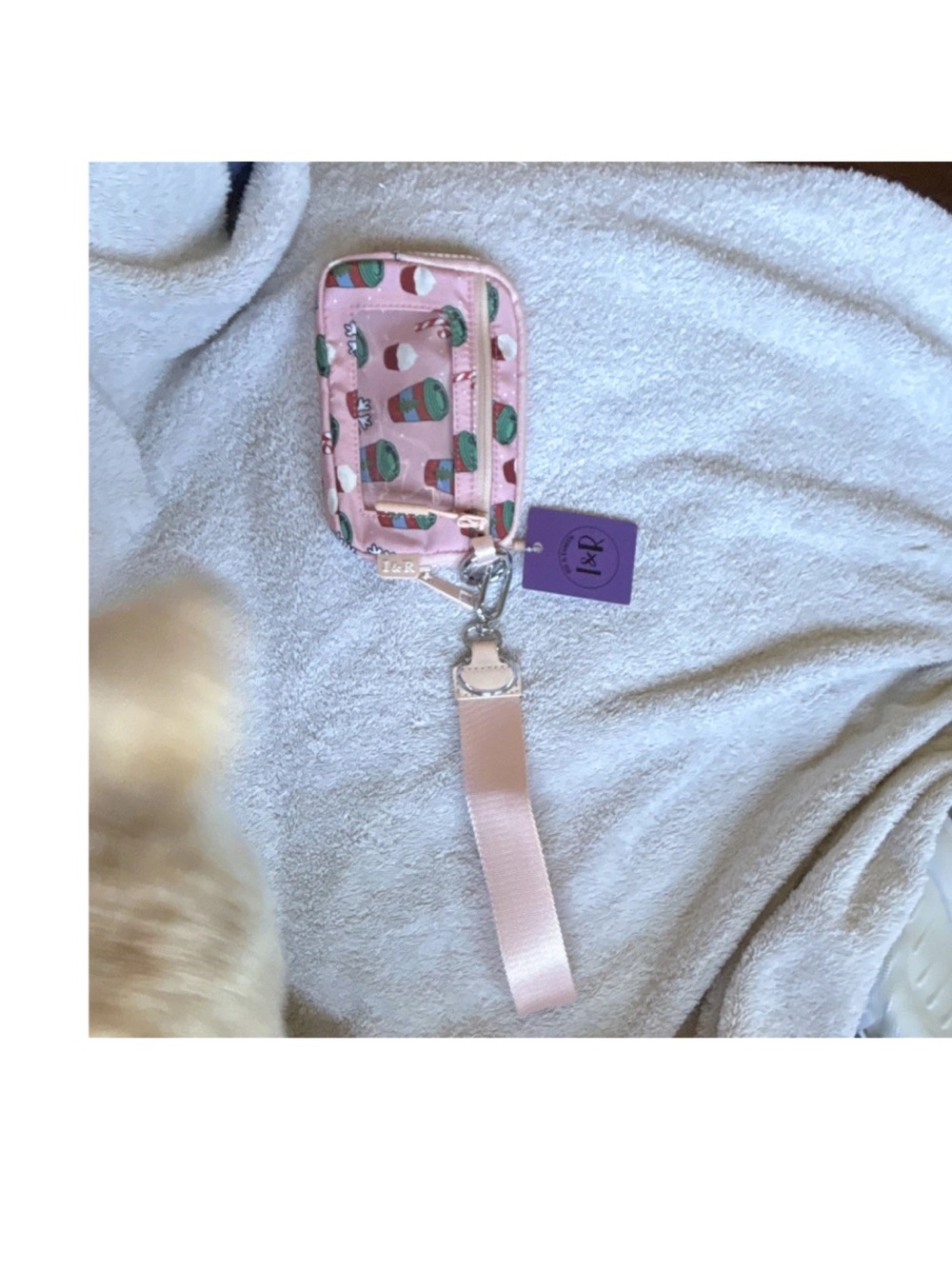 Kids Pink Cupcake Print Wristlet Card Holder - Unknown Brand
